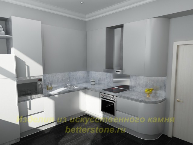 Дизайн-проект кухни в белом цвете