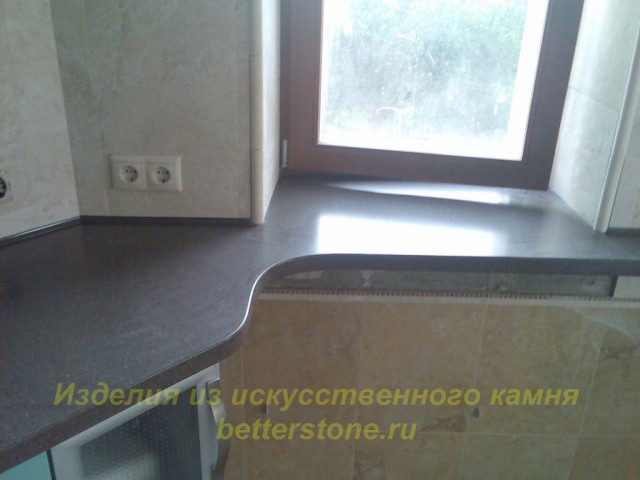 Столешница с переходом в подоконник