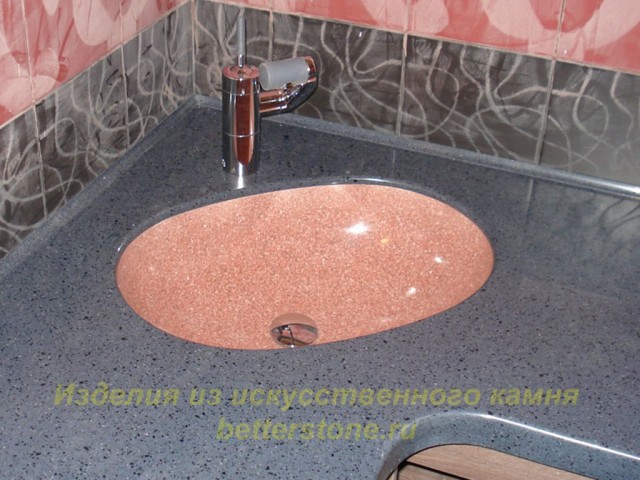 Раковина угловая из искусственного камня