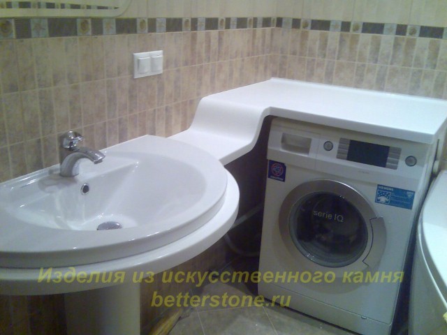 Искусственный камень в ванной